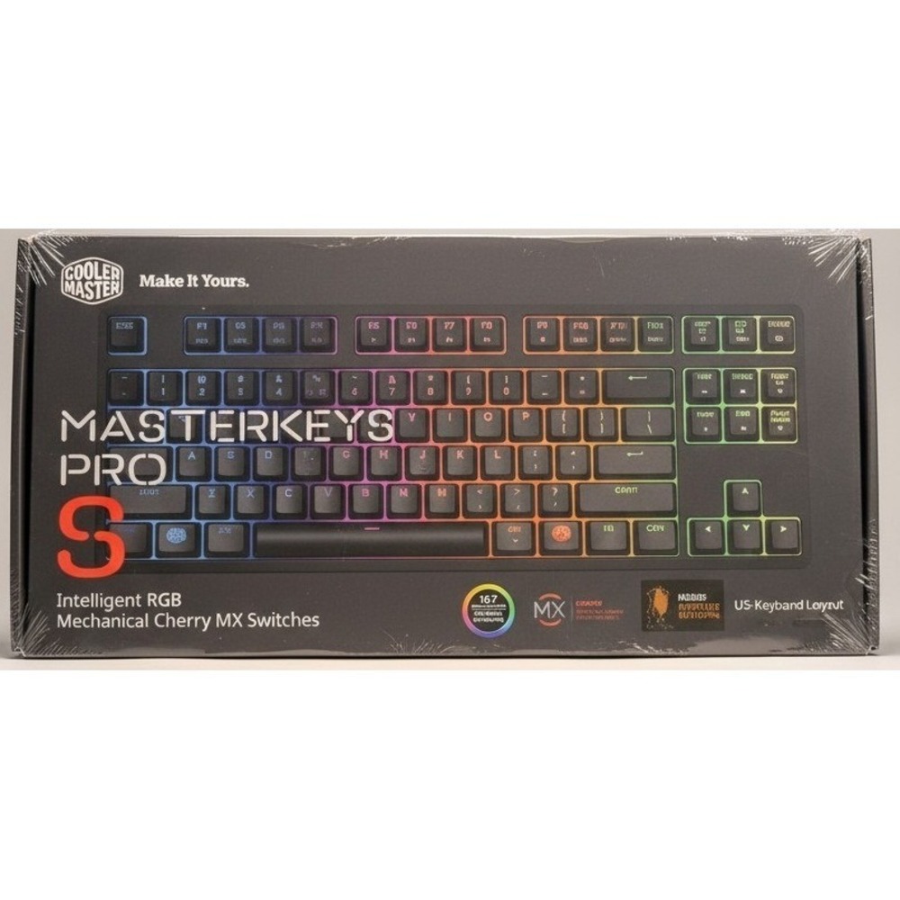 Cooler Master MasterKeys Pro S Cherry MX Brown Mechanical RGB Keyboard NEW